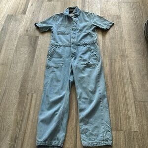Everlane Blue Utility Jumpsuit with Short Sleeves NWOT